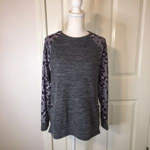 Haute Edition Leopard Print Long Sleeved Top